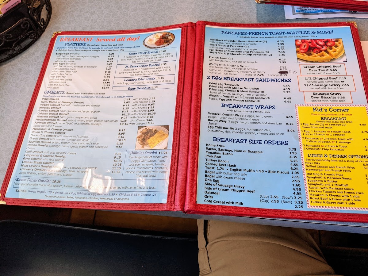 Essex Diner Menu - Image 3