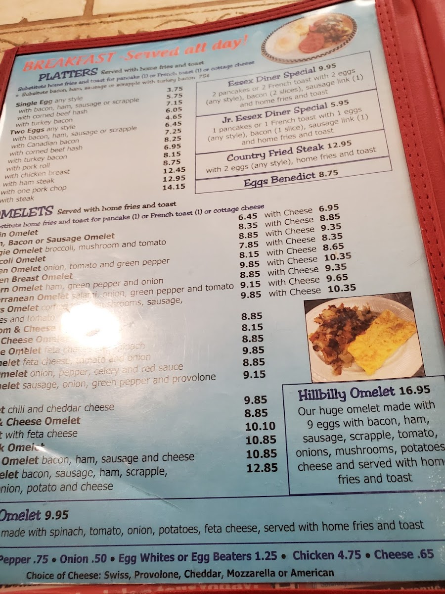 Essex Diner Menu - Image 6